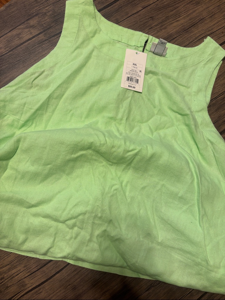 A New Day Neon Lime Sleeveless Tank Top